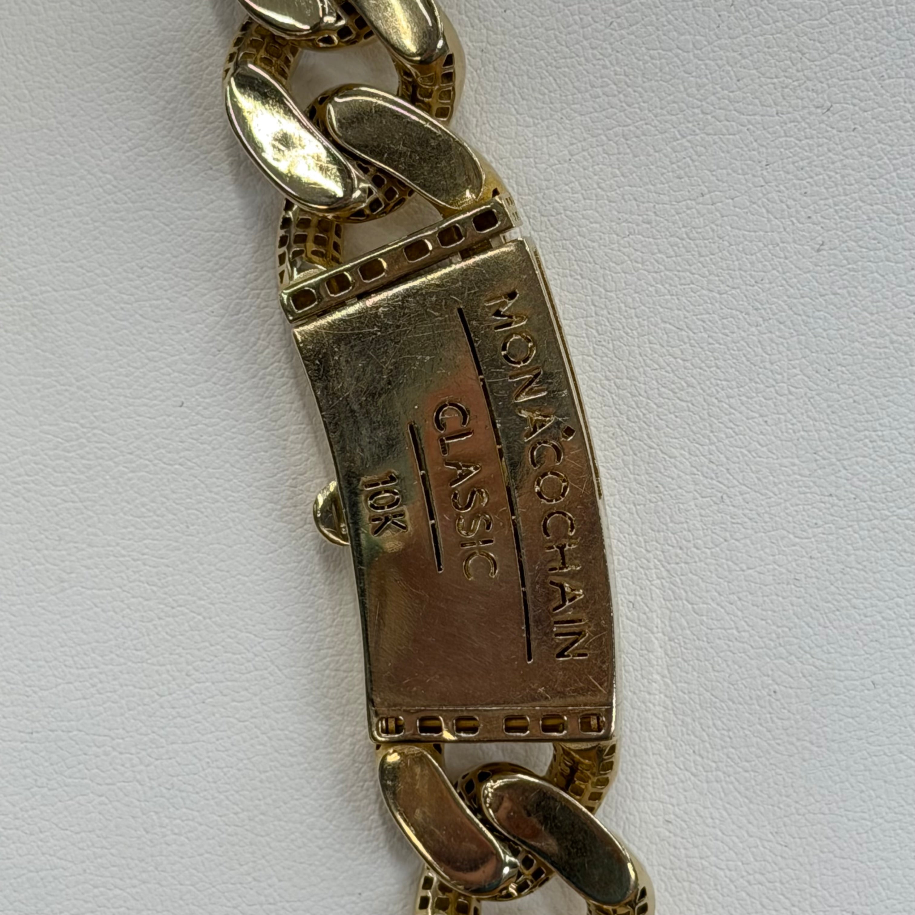 10K Yellow Gold Semi Solid Monaco Necklace