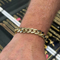 10K Yellow Gold Semi Solid Monaco Bracelet