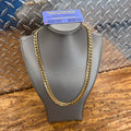 New 10K Yellow Gold Semi Solid Cuban Link Necklace