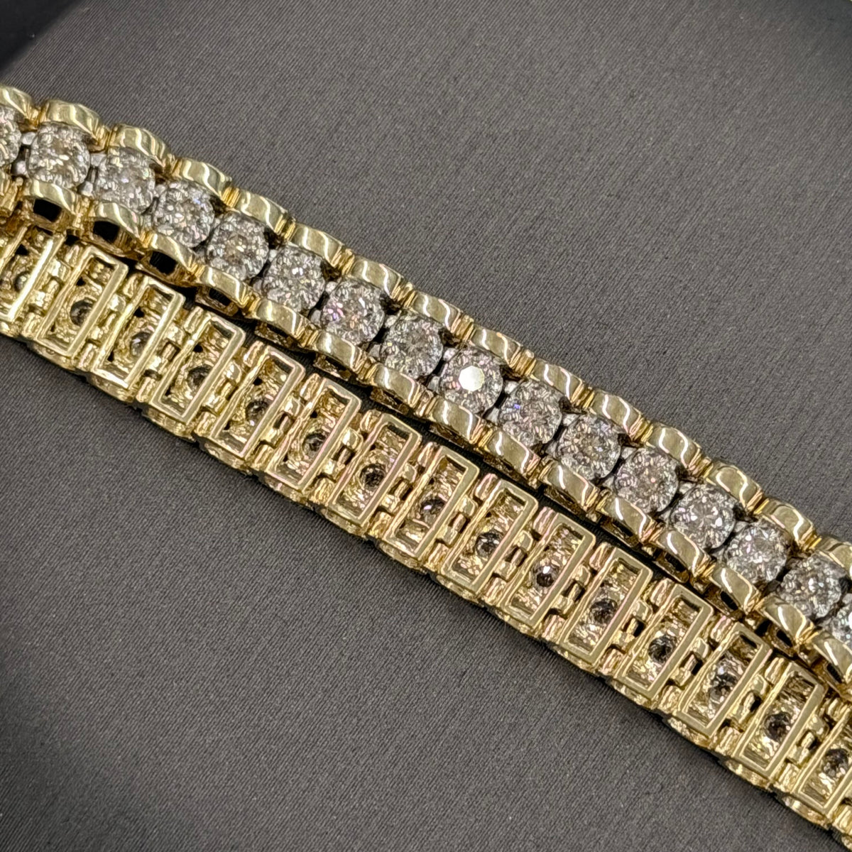 Women’s Yellow Gold Natural Diamond Bracelet 2 CT TW