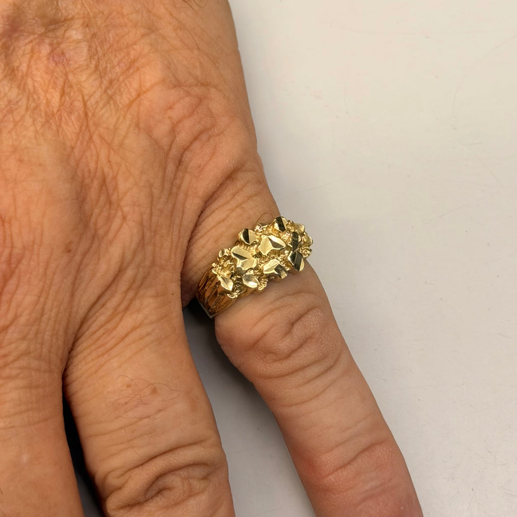 10K Yellow Gold Nugget Ring