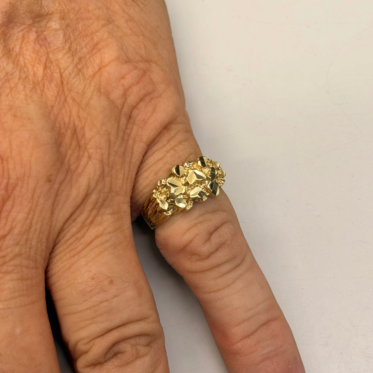 10K Yellow Gold Nugget Ring
