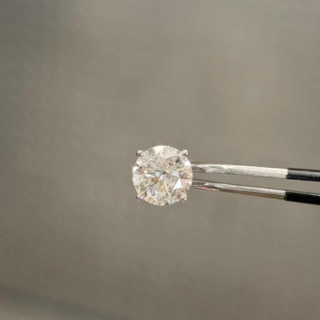 14K White Gold Natural Diamond Studs 4.03 CT TW