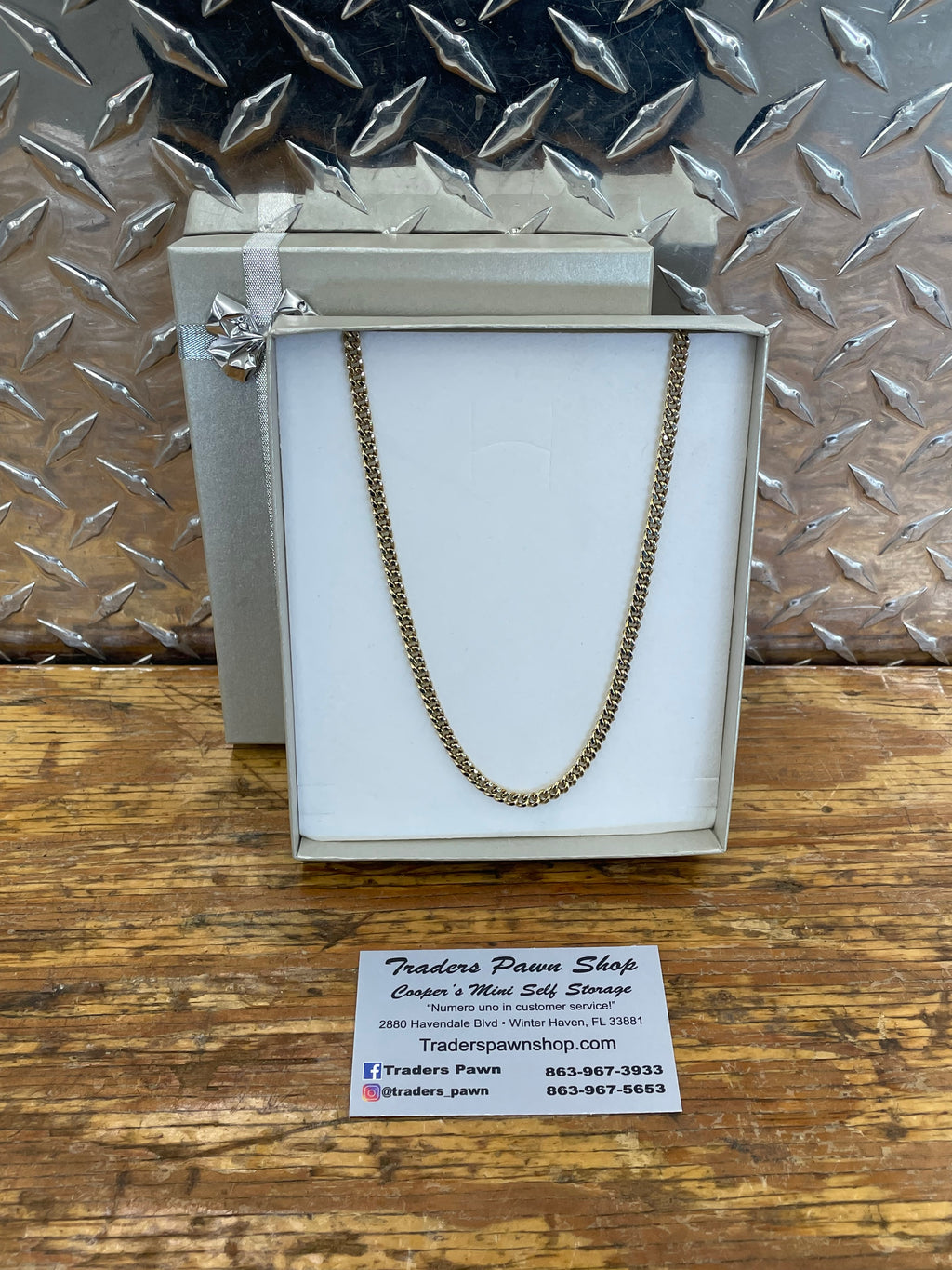 10K Yellow Gold Semi Solid Cuban Link Necklace