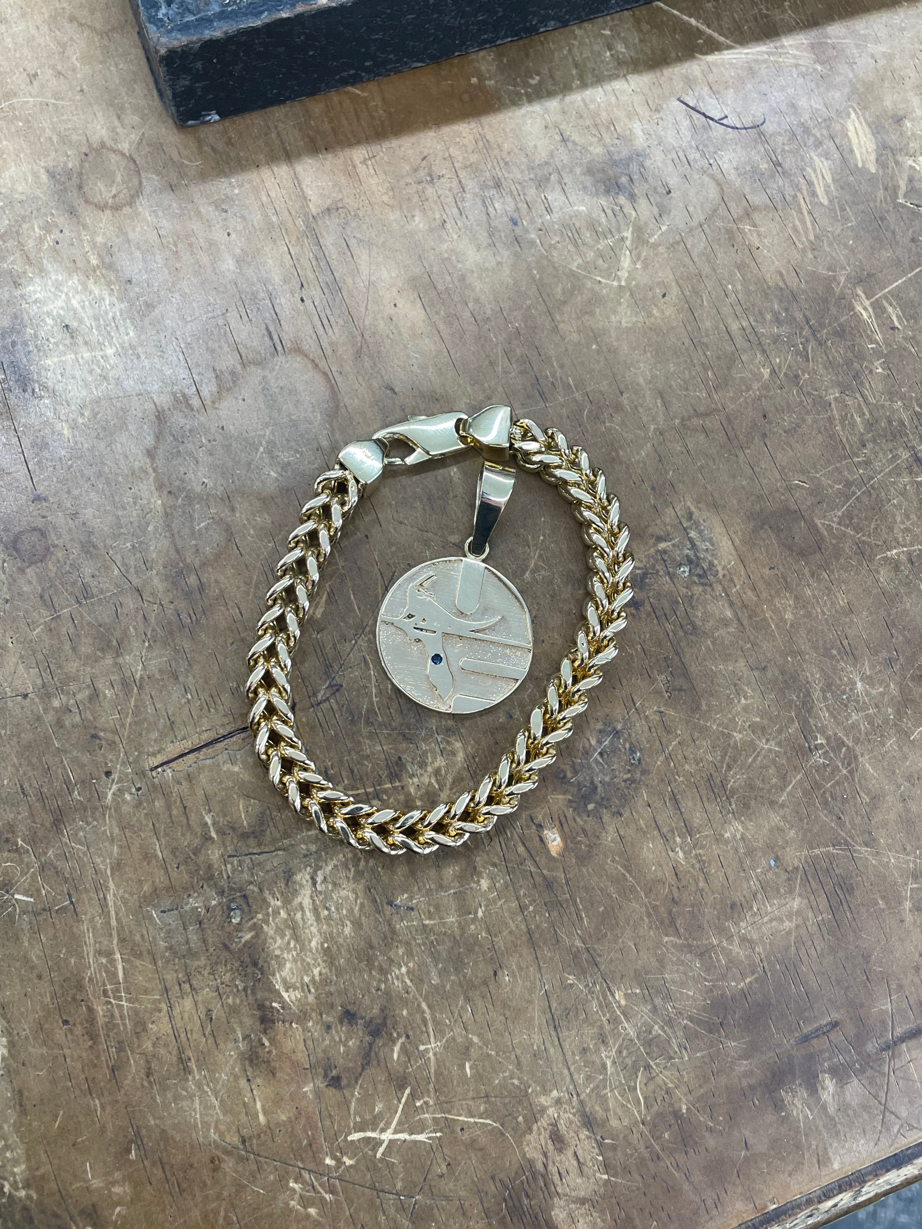 10K Yellow Gold Franco Bracelet