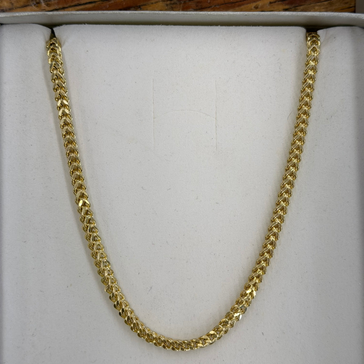 14K Yellow Gold Semi Solid Franco Necklace