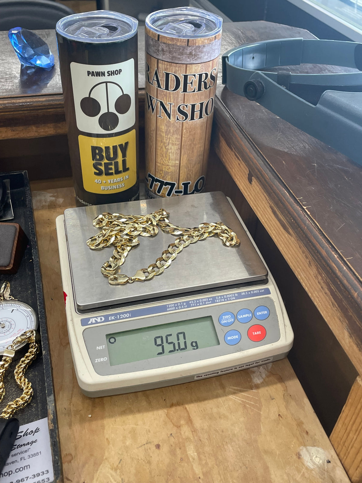 New 10K Yellow Gold Solid Curb Link Necklace