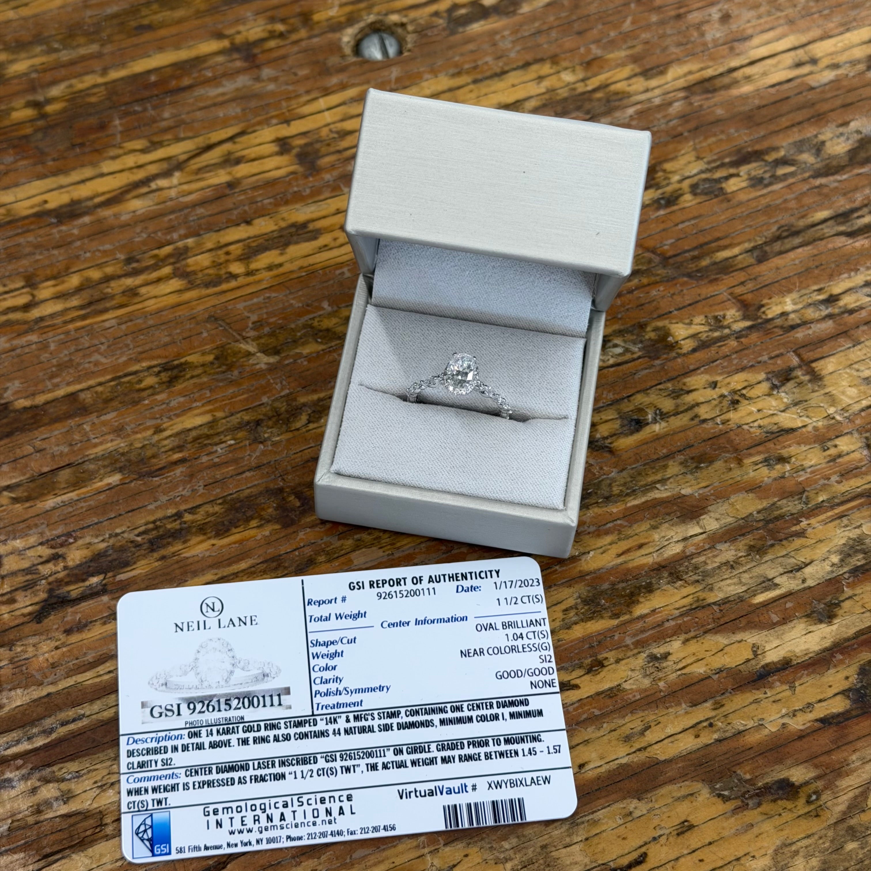 Women’s 14K White Gold Engagement Ring