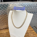 20” 10K Diamond Cut Yellow Gold Solid Curb Link Necklace