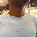 New 10K Yellow Gold Solid Cuban Link Necklace