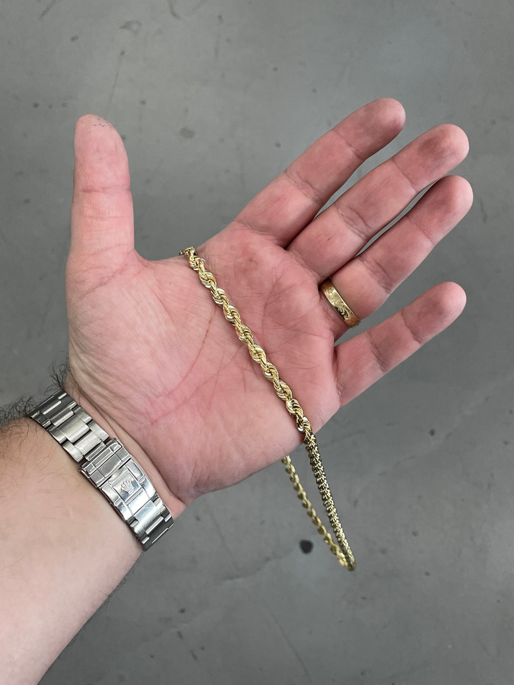 14K Solid Rope Necklace