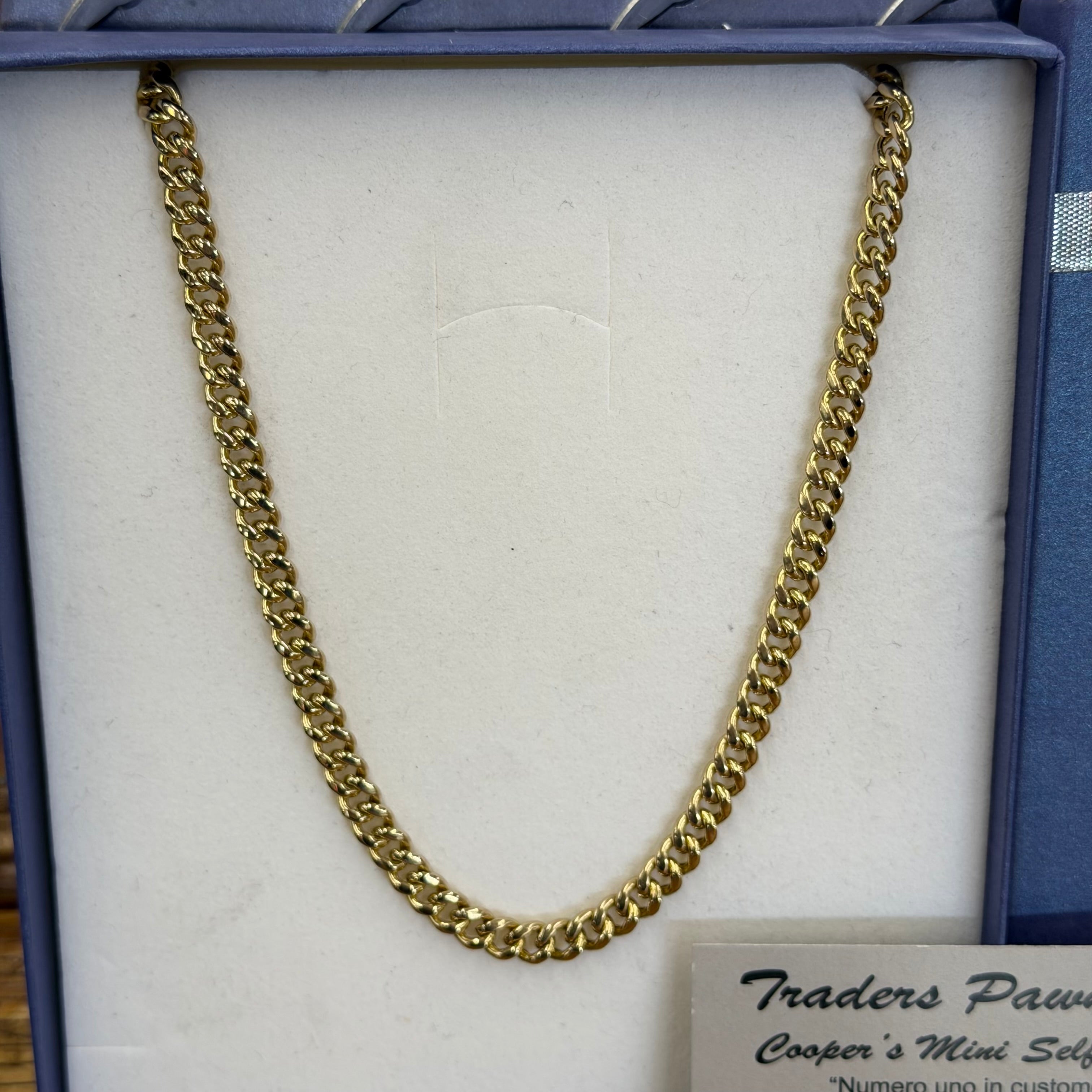 10K Yellow Gold Semi Solid Cuban Necklace