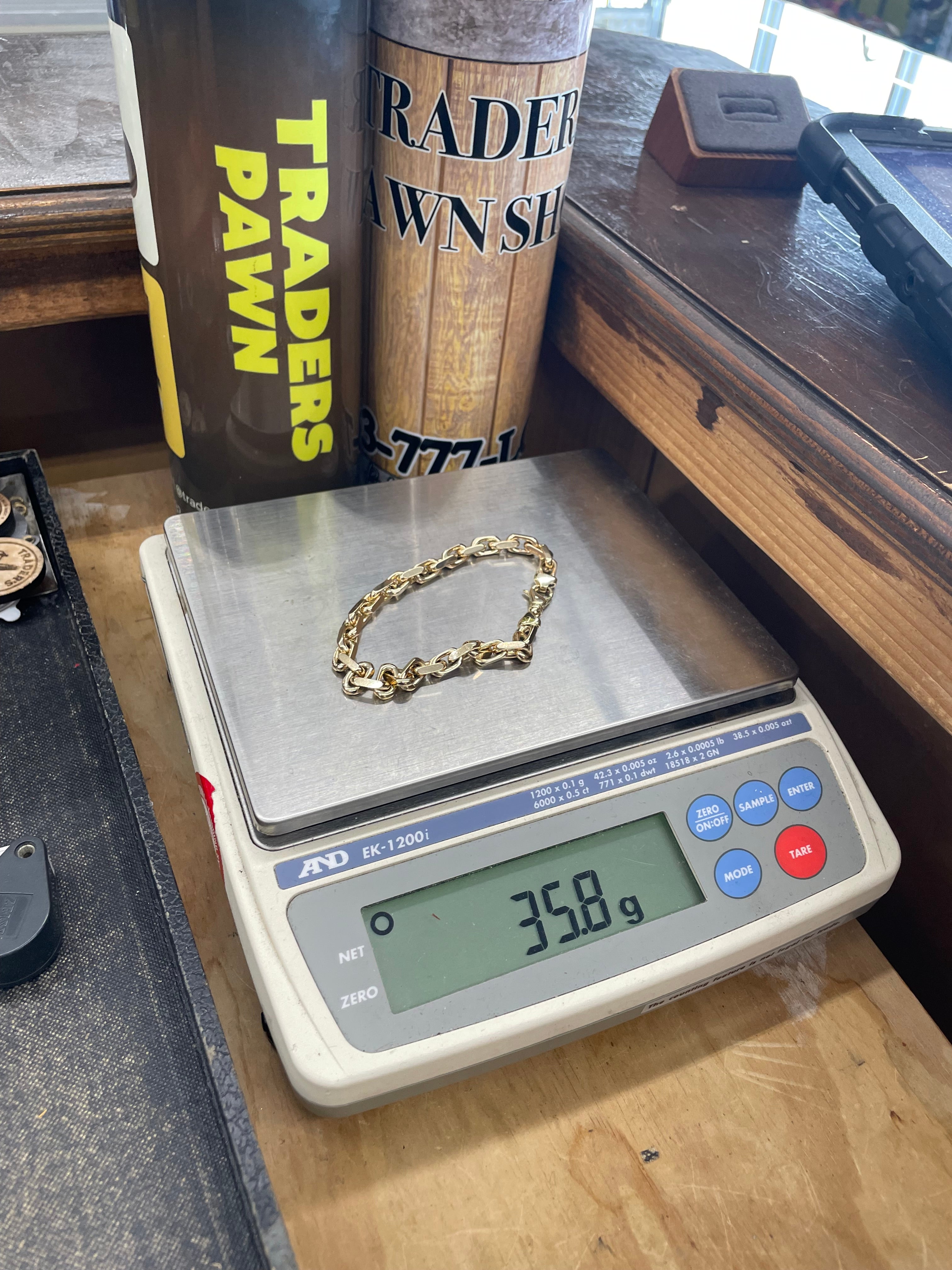 10K Yellow Gold Mens Chain Link Bracelet 35.8 Grams 9” 6 mm $2199.99
