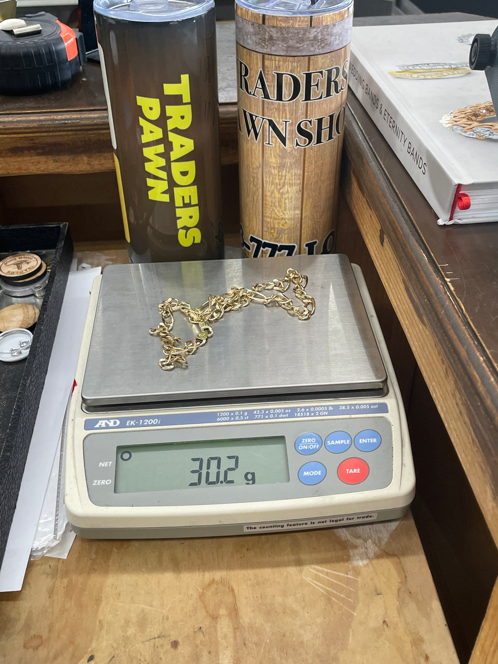 10K Yellow Gold Solid Figaro Necklace