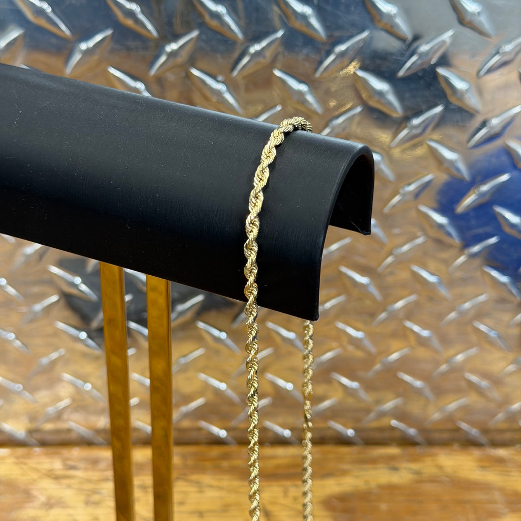 10K Yellow Gold Rope Necklace
