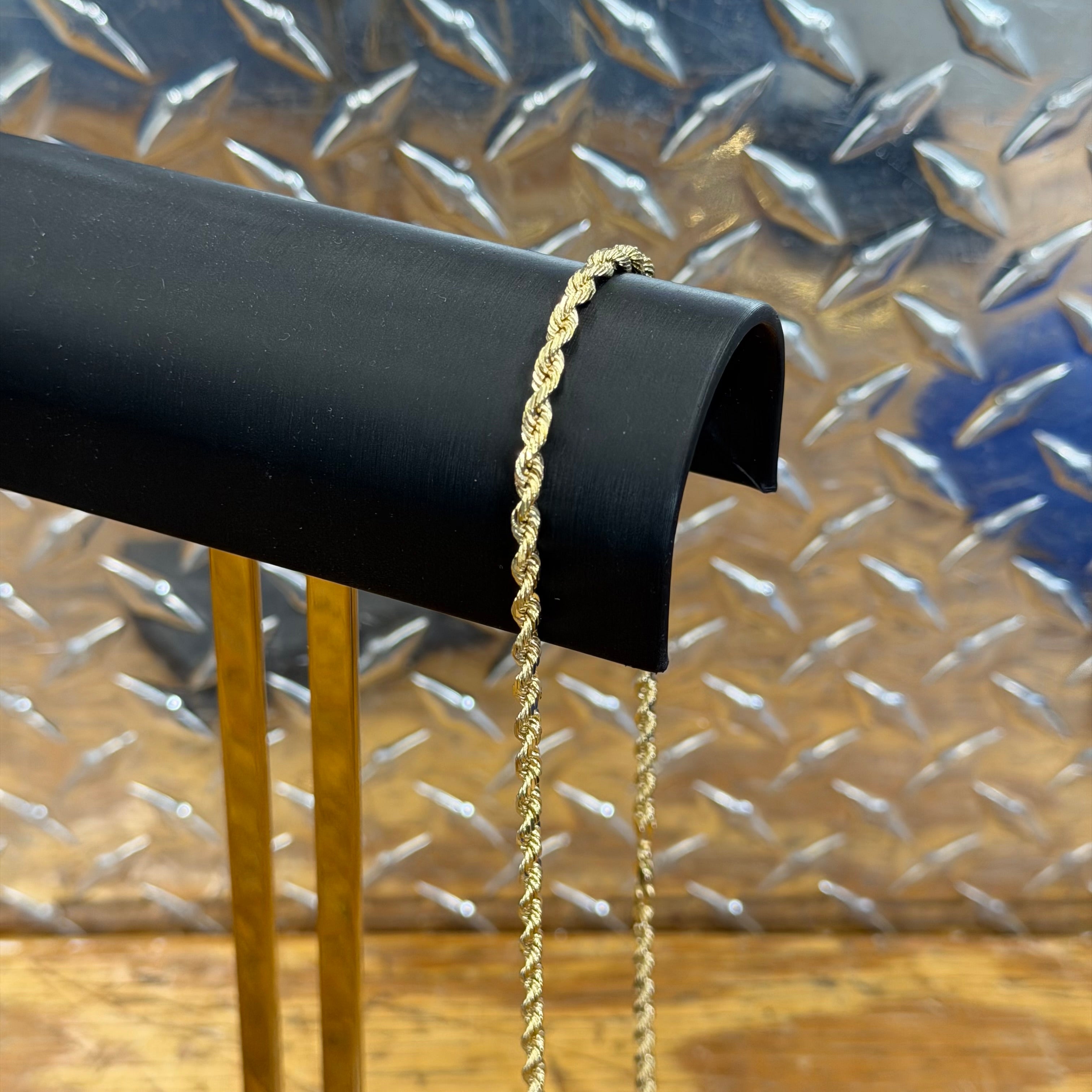10K Yellow Gold Rope Necklace