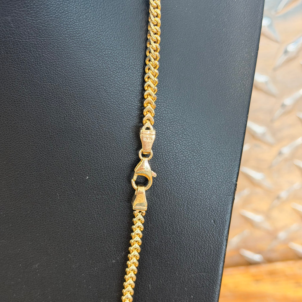 10K Yellow Gold Semi Solid Franco Chain