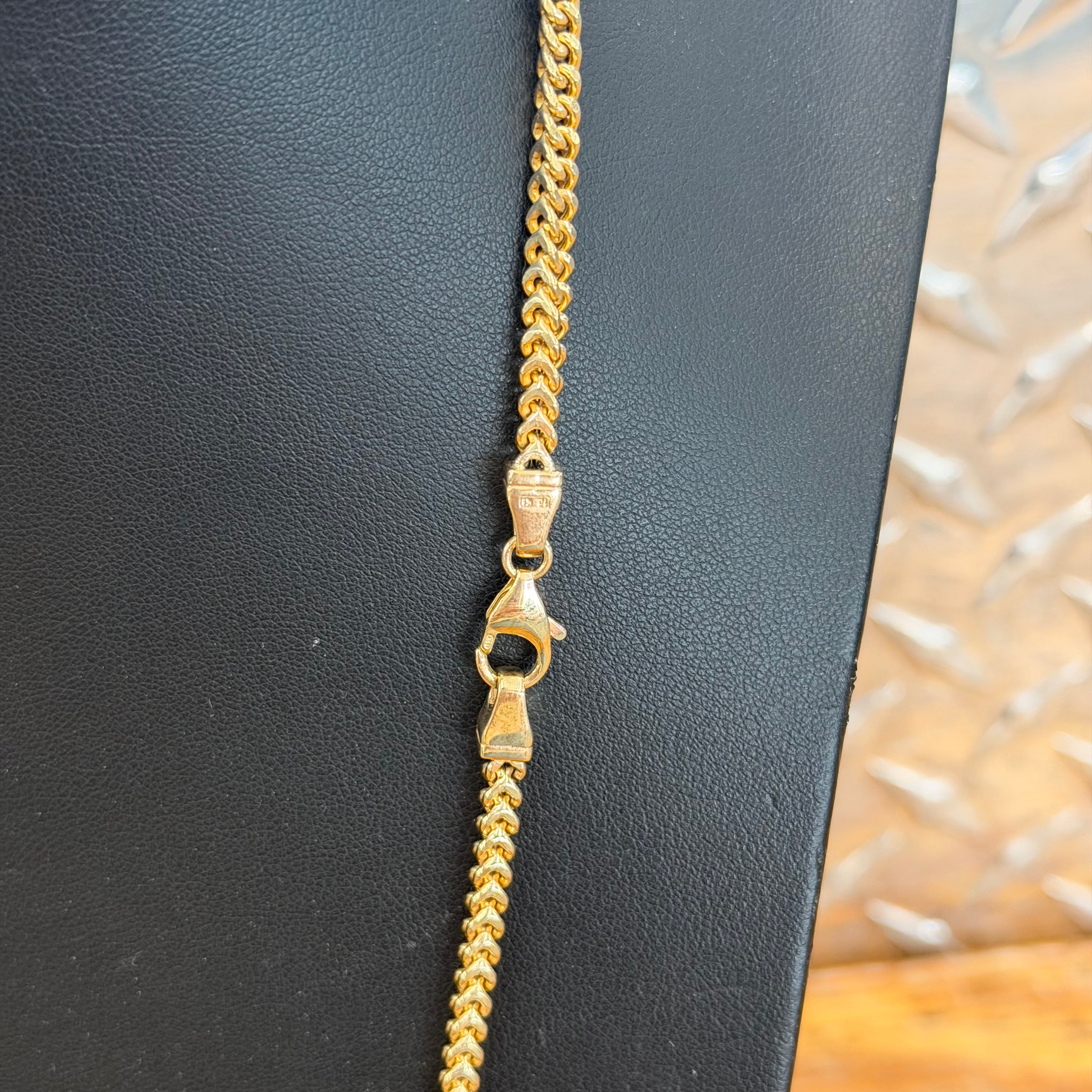 10K Yellow Gold Semi Solid Franco Chain