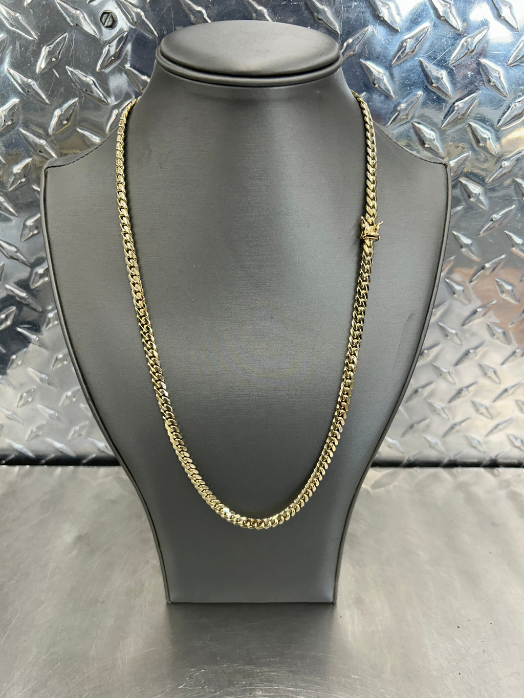 10K Yellow Gold Solid Cuban Necklace