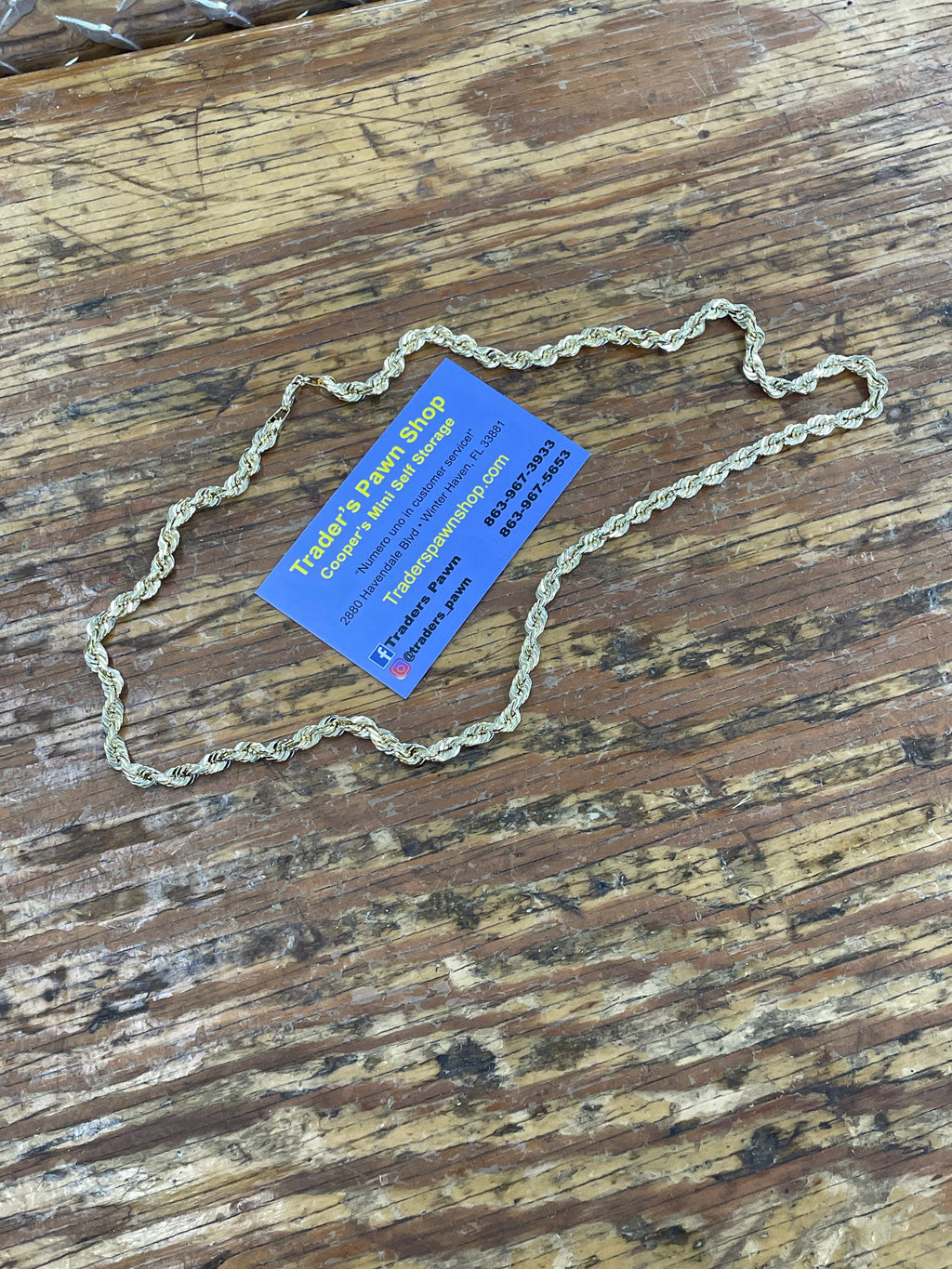 14K Solid Rope Necklace
