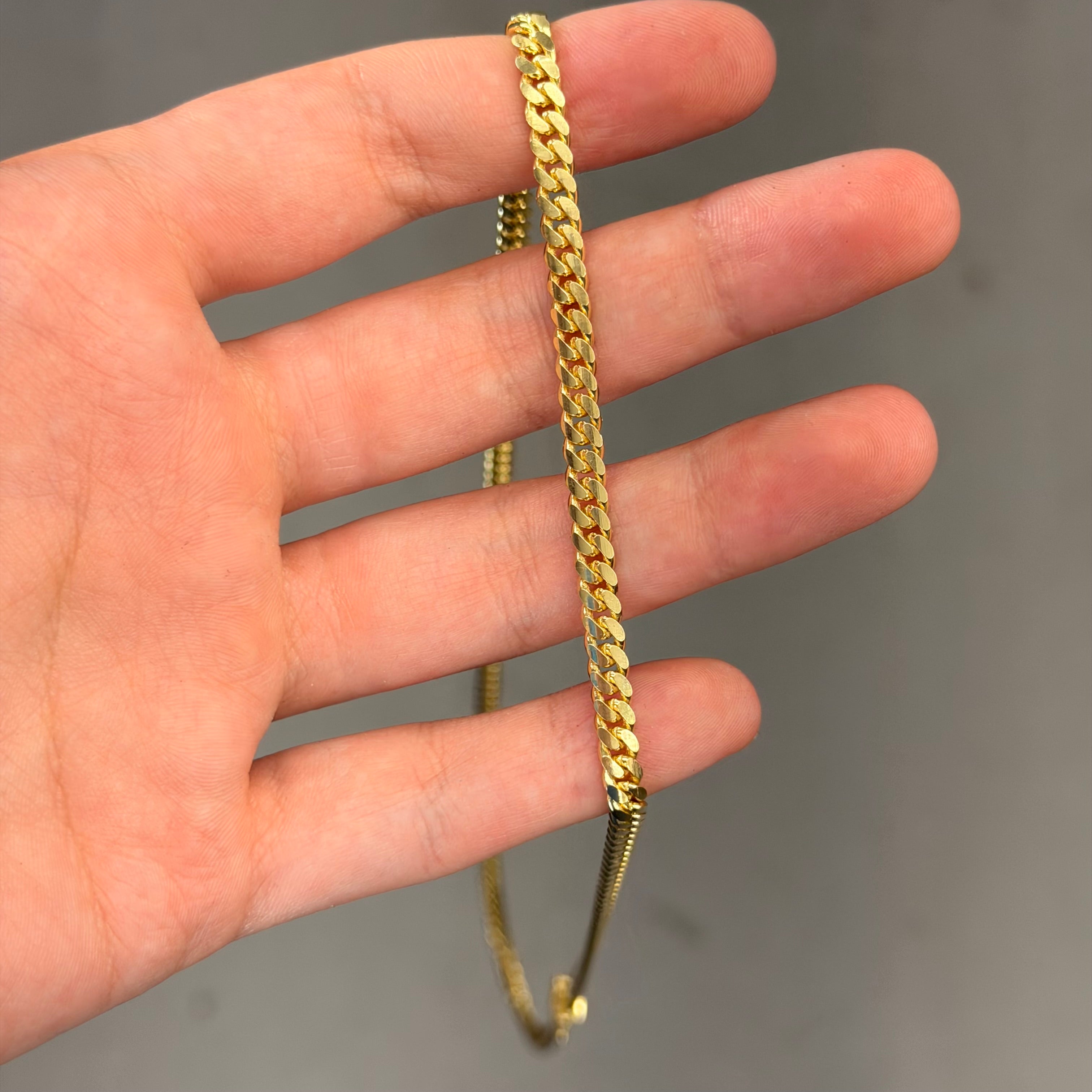 New 10k Yellow Gold Solid Cuban Link Necklace