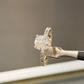 Women’s 14K White Gold Round Diamond Engagement Ring Lab Grown Diamonds