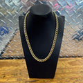 10K Yellow Gold Semi Solid Cuban Necklace