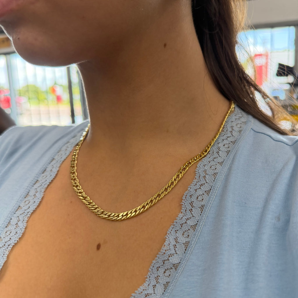10K Yellow Gold Fancy Link Necklace
