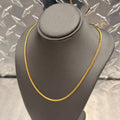 22K Yellow Gold Solid Cuban Link Necklace With Fishhook Clasp