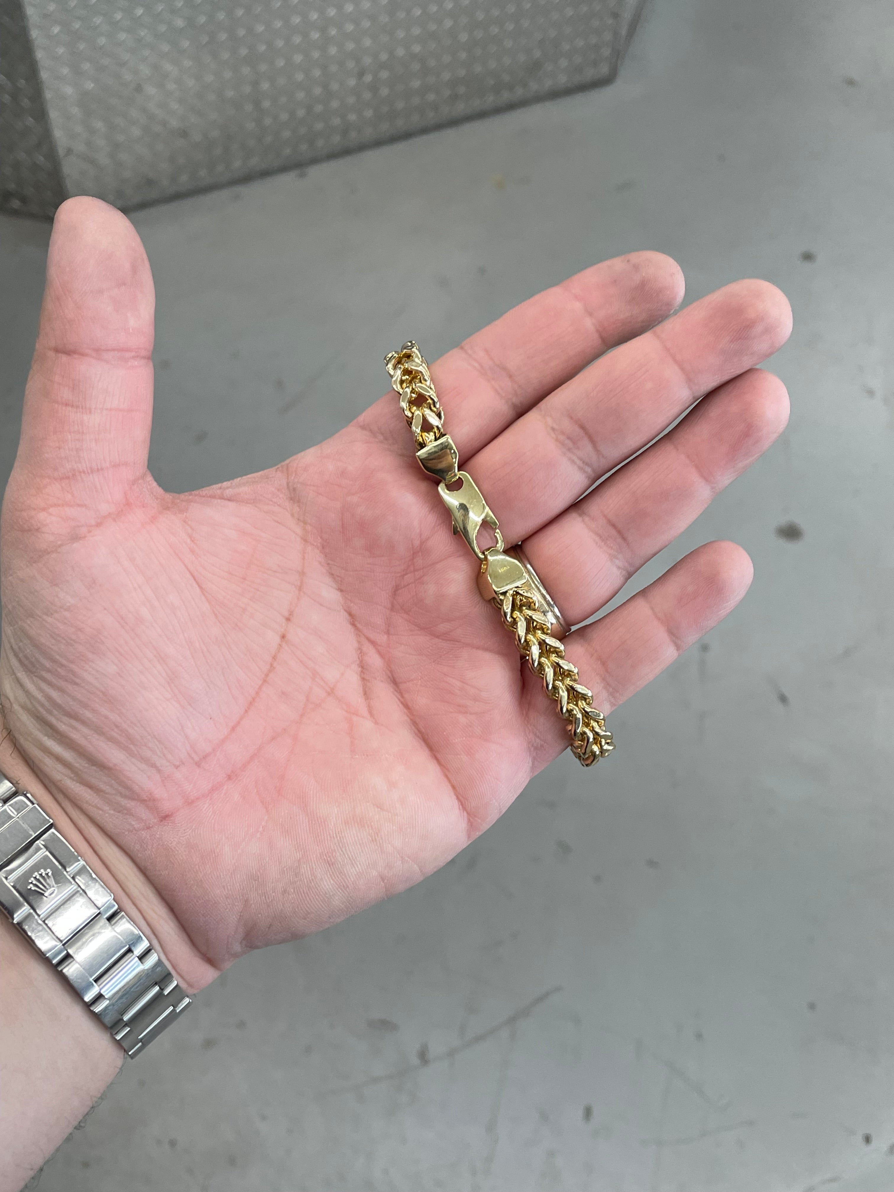 10K Yellow Gold Franco Bracelet