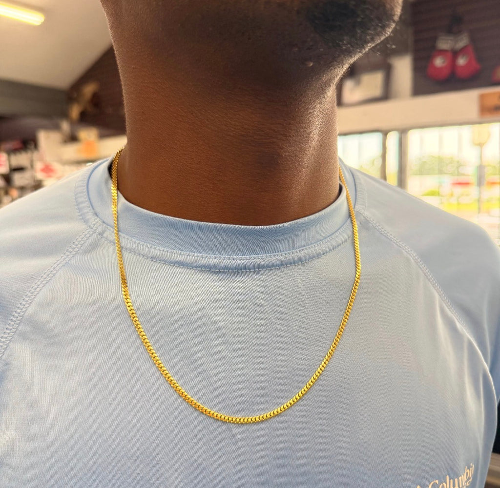 10K Yellow Gold Solid Cuban Combo 3 mm