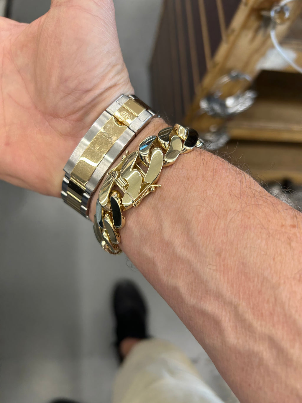 10K Yellow Gold Monaco Bracelet