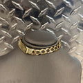 14K Yellow Gold Solid Curb Link Name Plate Bracelet