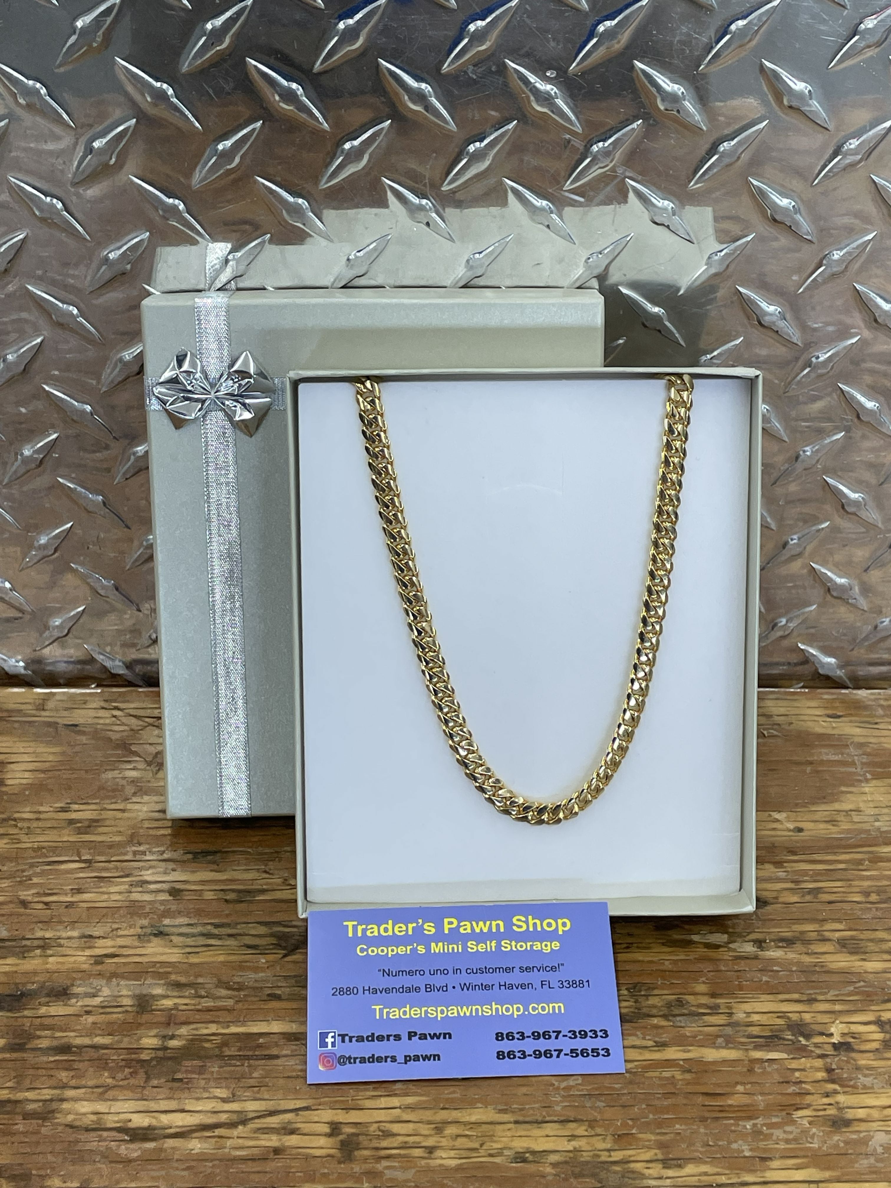 10K Yellow Gold Cuban Link Necklace