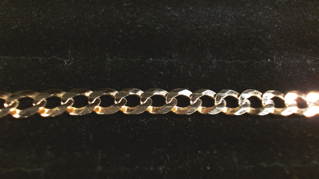 10K Yellow Gold Curb Necklace 26.5g 7mm x 24"