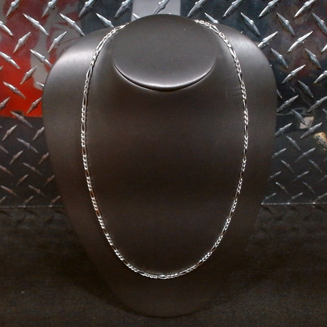 925 Sterling Silver Figaro Chain 20.0g 4.5mm x 24"
